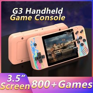 G3 Portable Games Players Retro Arcade 3.5 Screen 800 Classic Game 1200mAh Double Handheld Game Console Horisontell skärm Barnpresenter