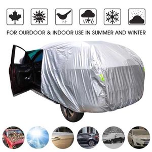 Universal SUVSEDAN FULL COVERS Outdoor Waterproof Sun Rain Snow Protection UV Car Paraply Silver SXXL Auto Case Coverhkd230628