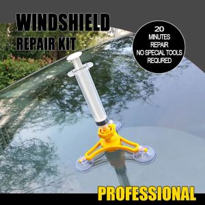 1 Set di strumenti per la riparazione del parabrezza dell'auto Kit di riparazione per finestrini dell'auto fai-da-te Set di strumenti per la riparazione del parabrezza in vetro per accessori auto crepati