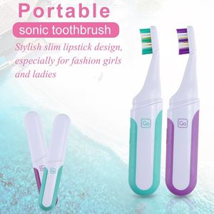 Toothbrush Electric Portable Adult Travel Business Battery Teethbrush Holder 2 Spare Brush Heads Waterproof Design SG916 230627