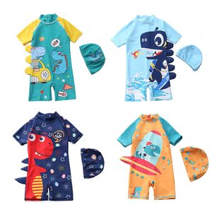 Twopieces Småbarn Swimsuit Wetsuit Dinosaur Swimming Boys Baby Swime Diving Suit For Kids Sunscreen Surfing Scuba Diving Wet Suit 230628