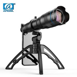 Telescope Binoculars Apexel HD 36X Tephoto Zoom NS Monocular med selfie stativ för iPhone Samsung andra smartphones reser jakt vandring sport hkd230627