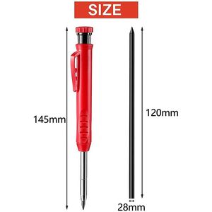 Pencils Solid Carpenter Pencil Set with Refill Leads Builtin Sharpener Mechanical Pencil Marker Woodworking Construction Tool