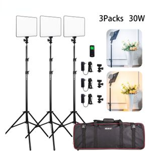 Wholesale 3/2pcs VL-200T Ultra Thin Dimmable Bi-Color LED Video Light Panel Lighting Kit for Photography for Video Shooting Studio