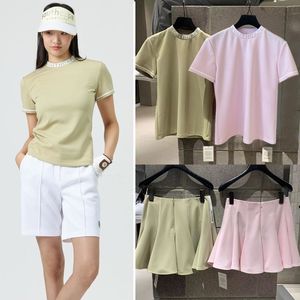 Inne artykuły sportowe 23 South Cape Golf Womens Suit krótkie rękawowe top pokrytą markizą Slim Golf Ubrania 230627