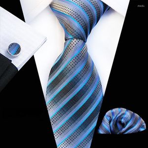 Bow Ties Ties Zestaw Jacquard Weave Silk Gravata Chustykerchief Mankiety Mankiety Pieszeń Kietla Mężczyzn krawat na ślub