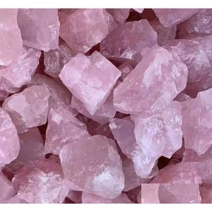 Nowości Kryształowy kamień szlachetny duży naturalny różowy kwarc szorstki do tworzenia biżuterii leczniczej i dekoracji domu - Wicca Reiki Friendly Dhacp