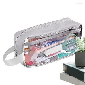 Aufbewahrungstaschen Ästhetisches Federmäppchen Große Kapazität Tasche Beutelhalter Organizer Transparent Make-up Büro College Schule Geschenk für Erwachsene