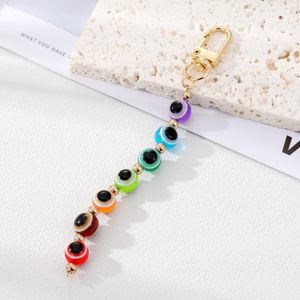 Classic Design Evil Eye Beads Strands Keychains Bag Handbag Decorate Key Chain Jewelry