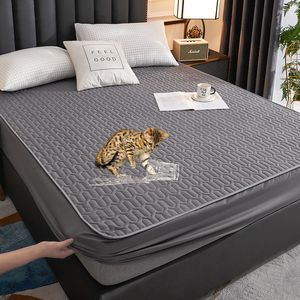 Mattress Pad Waterproof Thicken Protector Skin Friendly Durable Fitted Sheet Bed Cover Latex Mat 150x200 180x200 160x200 230628