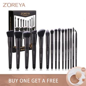 Makeup Tools Zoreya Märke mjuka syntetiska borstborste set Eye Make Up Tool Cruelty Black Blending Crease Borstar Box Gift 230627