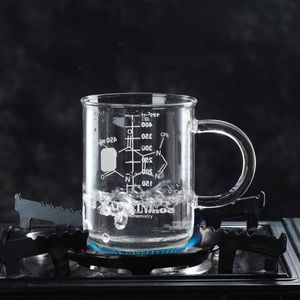 Muggar koffein bägermugg tog examen med handtag borosilikat glas multifunktion matklass mätkopp K2V 230627