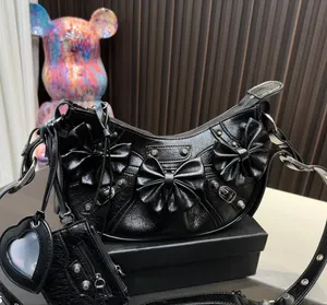 الكلاسيكية المرأة دراجة نارية حقائب 5A مصمم حقيبة الكتف أزياء مع رسالة حب مرآة عبر الجسم أعلى حقيبة يد سيدة المحفظة