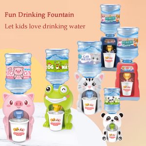 Water Pumps Mini Water Dispenser for Children Kids Gift Cute Cold/Warm Water Juice Milk Drinking Fountain Simulation Cartoon Pig Kitchen Toy 230627