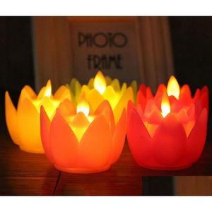 Другие товары для вечеринок Lotuslite Led Swing Candle Eco-Friendly Buddha Ornament Drop Delivery Home Garden Festive Dhvjp