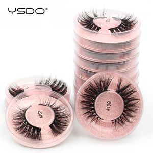 Falska ögonfransar YSDO 1020 Par Faux Mink Wholesale Natural Long Strip Lashes Makeup Soft 3D Maquiagem Cils 230627