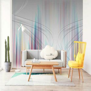 Sfondi Carta da parati 3D per pareti Moderno stile minimalista Fumo TV Sfondo Pittura Murale Miglioramento della casa Decorare