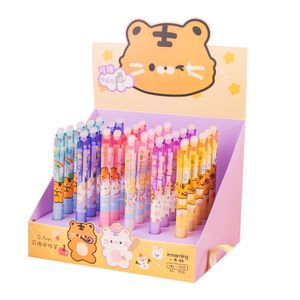 Pennor 36 datorer/Lot Kawaii Tiger Erasable Gel Pen för att skriva söt 0,5 mm Blue Ink Pen Stationery Office School Supplies