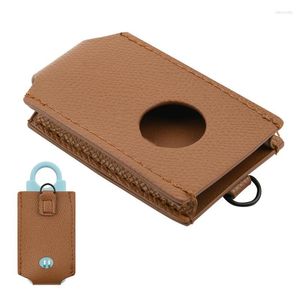 Storage Bags Alarm Holster Anti Lost PU Leather Personal Safety Keychain Lightweight Hangable Portable Accessory For Running