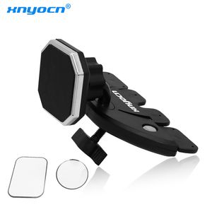 Xnyocn Slot para CD Suporte móvel magnético para montagem em carro Suporte para telefone com rotação de 360 graus Suporte universal para telefone com ímã para iPhone Xiaomi