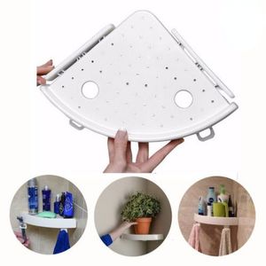 Bathroom Shelves Household Corner Storage Holder Wall Mounted Triangular Shower Shelf Suction Cup Shampoo Soap Stuff Rack 230628