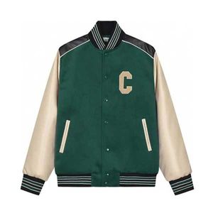 Mens Jackets HNL Slp Teddy Leather Stitching C-word Wool Baseball Uniform Ce Home Letters And Womens High-end Fashion Jacket 2 PV34