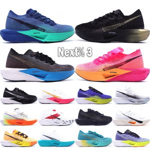 Top Fly Next% 3 Marathon Running Shoes New 3.0 3S Designer Trainers Sail Hyper Hyper Pink Prototyp Triple Black Outdoor Men Women Sneakers Storlek 36-45