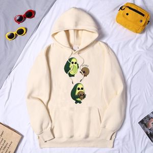 Men's Hoodies Man Hoodie Avocado Harajuku Kawaii Love Hug Funny Fruit Graphic For Mens Cool Solid Color Sweathoody Men