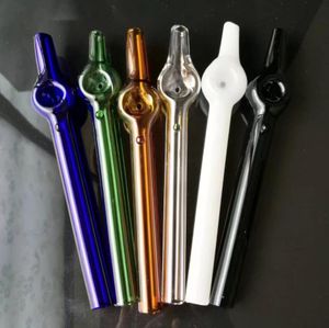 Glass Smoking Pipes Manufacture Hand-blown hookah Bongs New Colorful Pointed Pipe