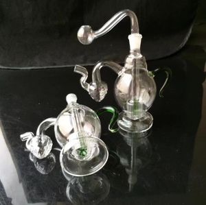 Glass Smoking Pipes Manufacture Hand-blown hookah Bongs External Strawberry Wine Pot