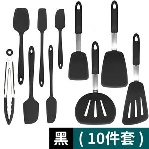 Cooking Utensils 6 10PCS Non stick Pot Kitchenware Silicone Shovel Set Scraper Cake Cream Spatula Kitchen Tools Accessories 230627