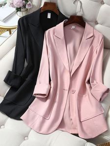 Frauen Anzüge 2023 Frühling Blazer Frauen Koreanische Chic Lose Damen Elegante Jacken Single Button Minimalistischen Oversize Tops