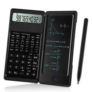 계산기 6.5 인치 휴대용 계산기 LCD 스크린 쓰기 태블릿 접이식 과학 계산기 태블릿 디지털 드로잉 패드 스타일러스 펜
