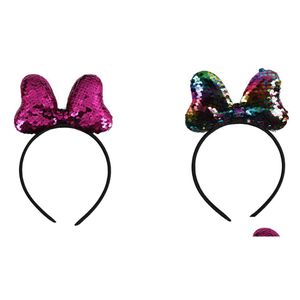 Party Hats Boutique paljett Crown Mouse Ears pannband för flickor Adts - Perfekt cosplaypografi Julgynnar Drop Delivery Home G DHXYK