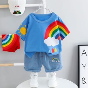 Clothing Sets Baby Clothes for Girls Boys Clothing Summer Short-sleeved Suit 2 Children 1-4 Years Old Kids' Cotton Boy Summer Two-piece Suits 230627