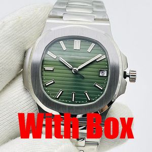 Męskie sportowe zegarek szafir szklarki 40 mm zielona tarcza ze stali nierdzewnej automatyczny ruch mężczyzn zegarków Wodoodporna projektant Dhgate Luksusowe zegarki Business Wysoka jakość