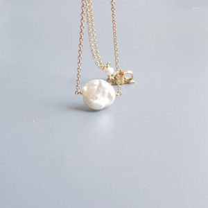 Pendant Necklaces Lii Ji Baroque Freshwater Pearl Gold Filled Chain Choker Delicated Handmade Necklace 15.5 InchPendant Gord22