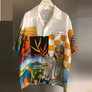 Camicie arancioni Uomo Donna 1 Camicia da spiaggia Hawaii con stampa di qualità