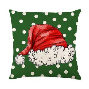 2023 Christmas Throw Pillow Cover Holiday Celebration Linen Printing Home Living Room Sofa Cushion Cover Christmas Tree Cushion Wholesale