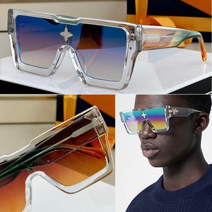 Óculos de sol Cyclone lentes gradiente Z1736 designer de óculos de sol masculino Z1547 placa grossa de acetato decoração de cristal reflexivo óculos masculinos clássicos 1832 2188