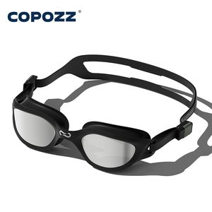 Goggles Copozz Swimming Goggles Waterproof Vistex Anti Fog Mirrored Justerable Silicone Swim Glasses Professional Swim Equipment Eyewear 230627