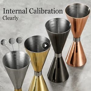 Wine Glasses Cocktail Bar Jigger Stainless Steel Japanese Design Double Spirit Measuring Cup For Home Party Accessories Club 230627