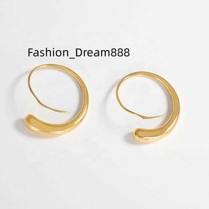 New Spiral Design Twist Hoops Twisting Earring Stainless Steel Gold Plain Earrings For Women