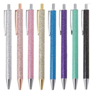 Luxury Bling Metal Ballpoint Pen 1.0mm Glitter Oil Flow Pens Office Supplies Sch W3JD