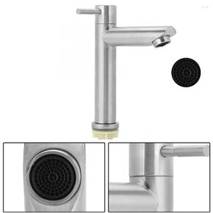 Bathroom Sink Faucets 1PC Faucet Taps Chrome Stainless-steel Basin Single Cold Water Tap G1/2'' Thread Matte Kitchen Accessory