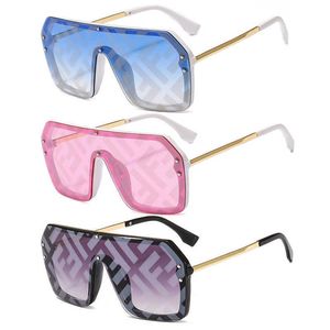 Marca 6998 Novo Metal Half Frame Glasses Sunglasses Letra F Feminino F Água de Vidro Personalizado Sun Visors6pzy