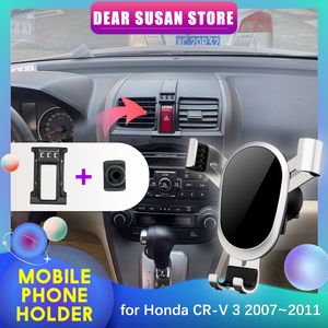 Suporte do telefone móvel do carro para Honda CR-V CRV 3 2007 ~ 2011 GPS Air Vent Clip Tray Stand Suporte Adesivo Acessórios Samsung iPhone