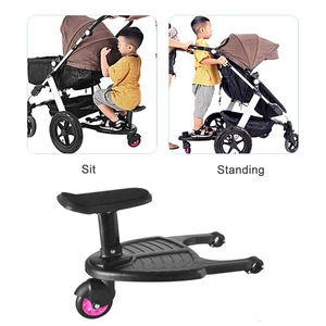 Stroller Parts Accessories Children Pedal Adapter Hitchhiker for Trolley Skate Car Scooter Cart Standing Plate with Seat 230628