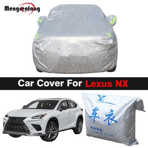 커버 자동차 야외 실내 AntiUV 태양 그늘 눈 비 보호 SUV 커버 방진 Lexus NX NX450h NX300h NX300 NX200tHKD230628