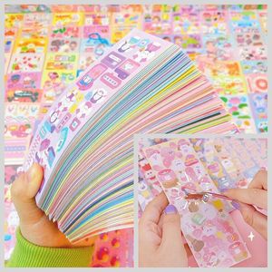 Adhesive Stickers Sheet for Kids Kpop Pretty Aesthetic Cute Set Pack Handmade DIY Children Girl Toy Decor Stationery Scrapbooking 200 230626